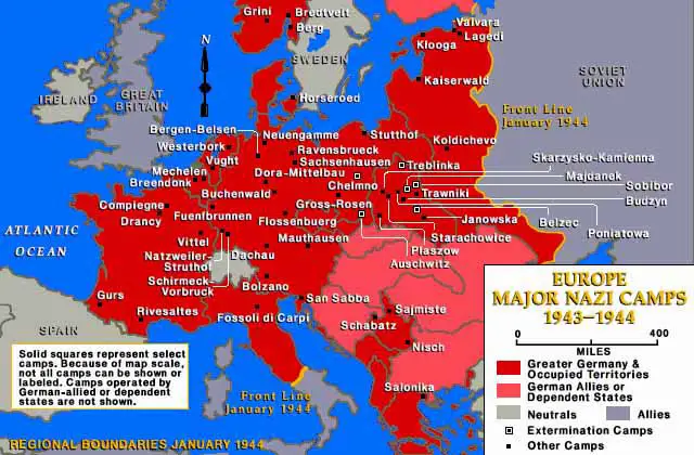 Map Of Europe 1944