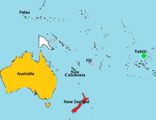 Oceania Map