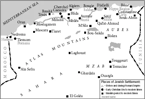 Places of Jewish settlement in Algeria.