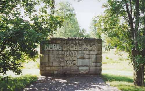 bergen belsen concentration camp. Camp gate at Bergen-Belsen