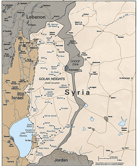map of golan