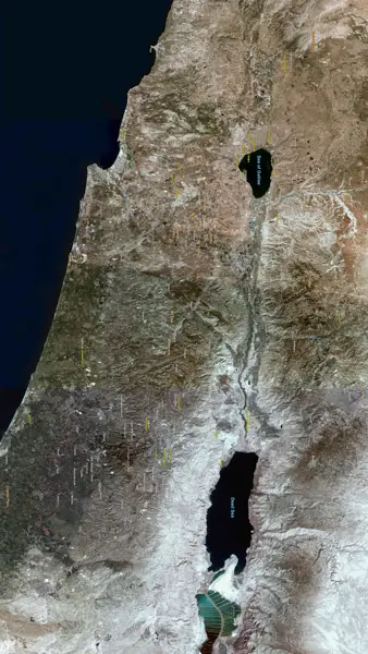 Satellite Map Israel