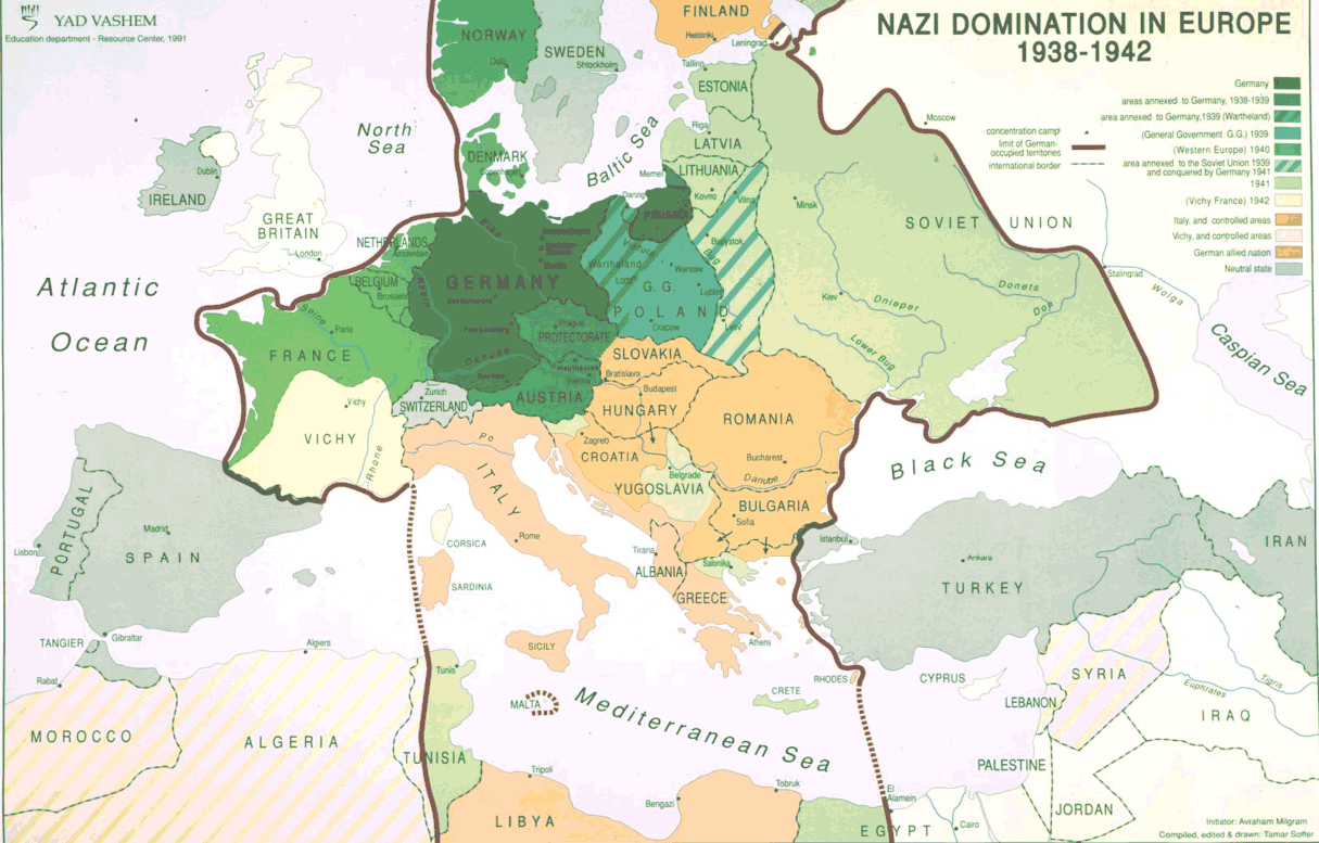 Map Of Europe 1938