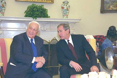 http://www.jewishvirtuallibrary.org/jsource/images/presidents/sharonbush1.jpg