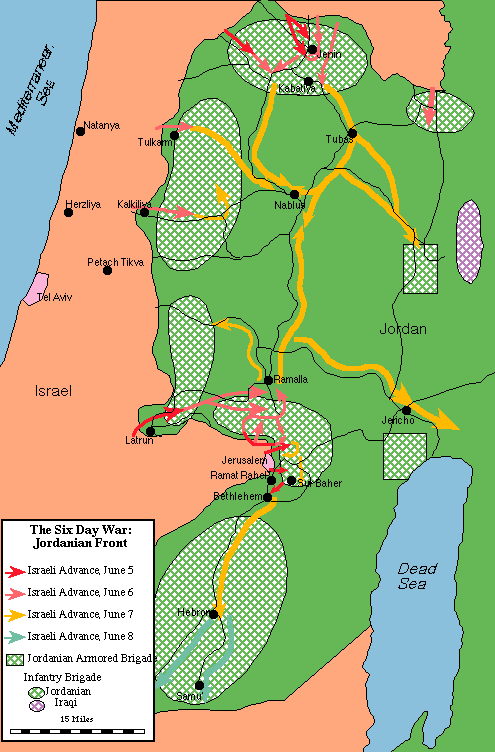 Six Day War Maps  The History of the Arab-Israeli Conflict