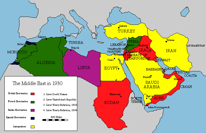 Middle East Map 1930