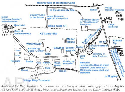 Map Of The Maly Trostenets Camp