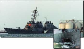 On 12 October an explosives-laden craft was detonated next to the destroyer USS Cole in Aden Harbor, killing 17 US service persons and injuring 39 others. 