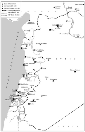 Major Jewish communities in Syria.