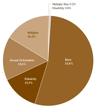 Figure 2.17: Bias-motivated Offenses Percent Distribution, 2004