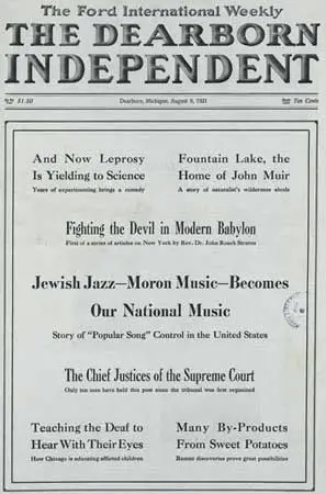 Jewish Jazz - Moron Music - Becomes our National Music--the Story of Popular Song Control in the United States