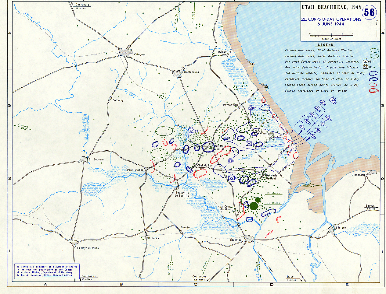 Map Of German Defenses At Omaha Beach