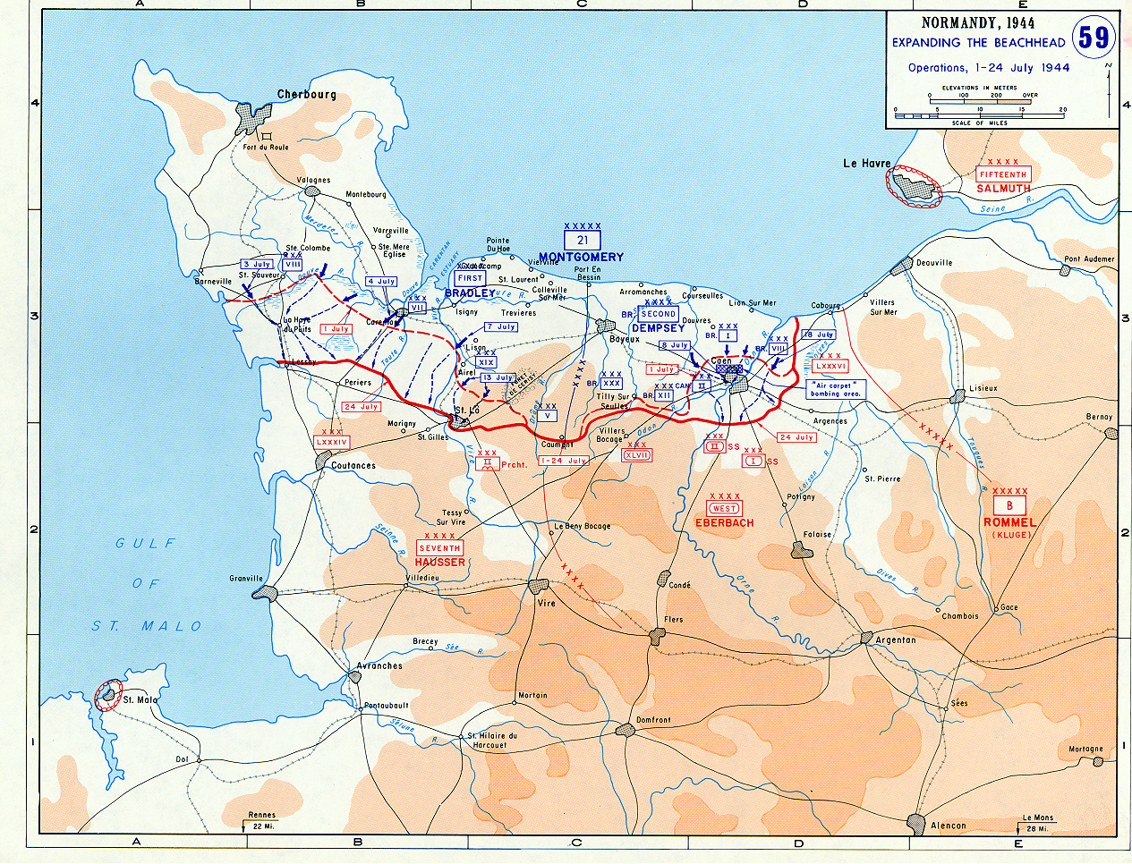 Normandy Beach Map