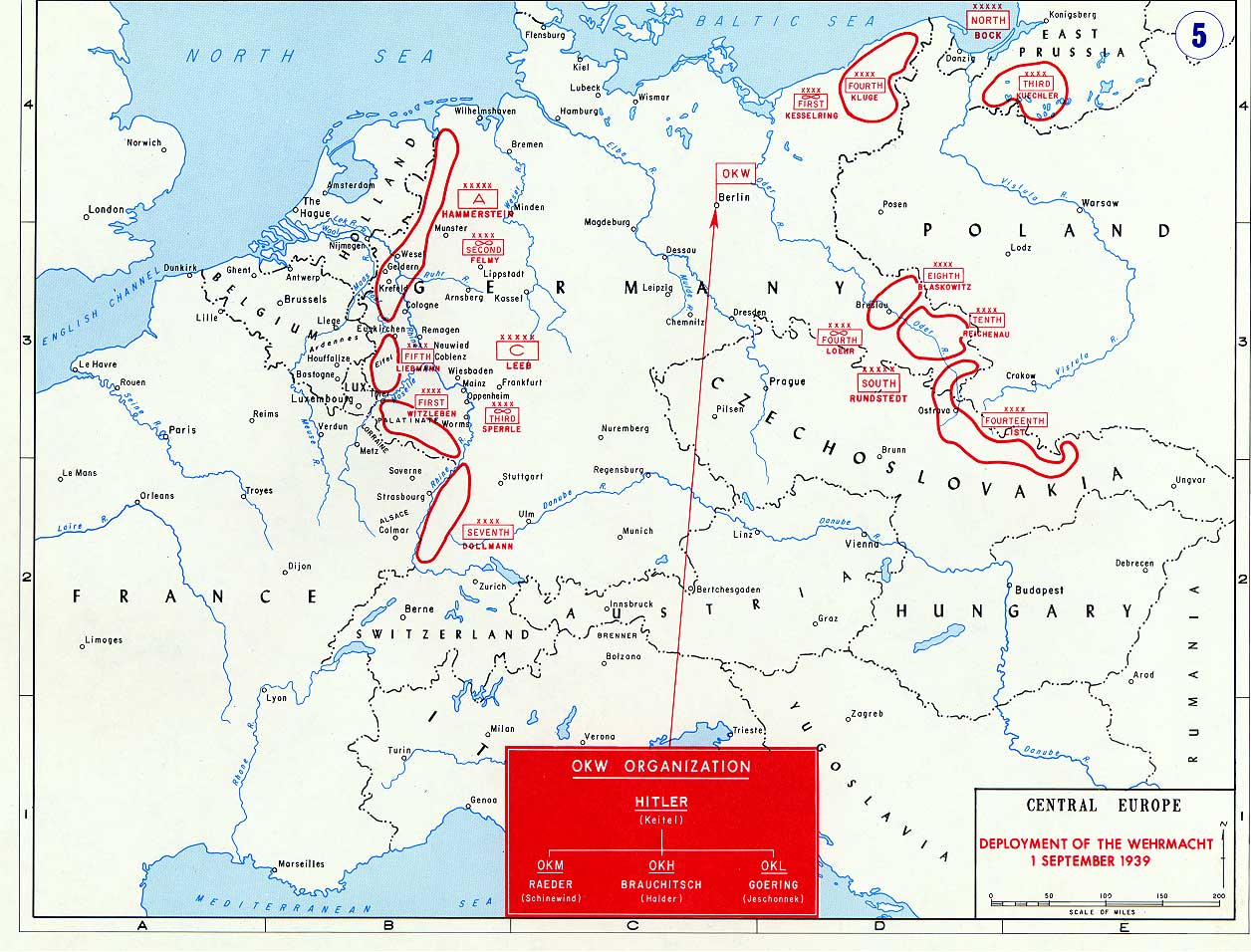 Map Of The German Invasion Of Poland September 1939