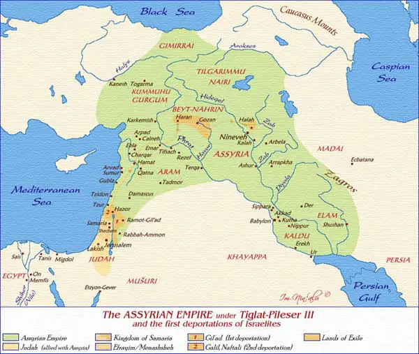 assyrian empire map