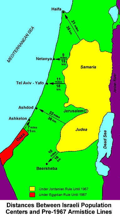 Image result for israel 1967 lines map