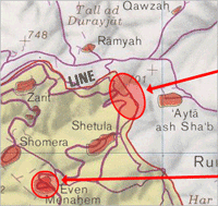 Map of Hezbollah Attack