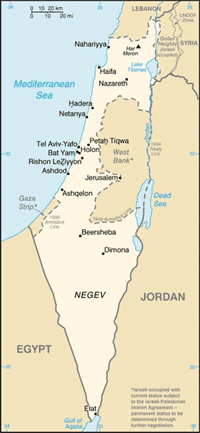 Map of Israel