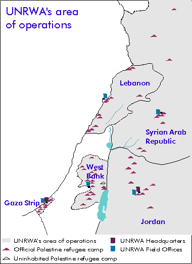 UNRWA Map