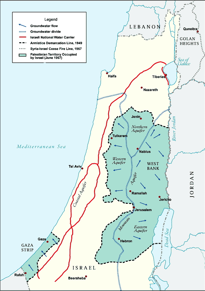 Israel Watershed Map