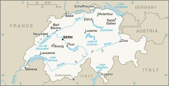 switzerland map