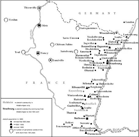 Jewish communities of Alsace, including those of the Middle Ages.