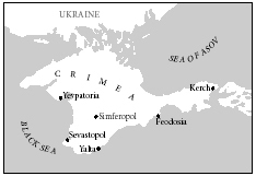 Major Jewish communities in Crimea, 1970.