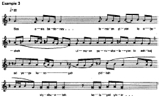 Example 3. Haftarah reading, Isaiah 62:1, Recorded in Israel and transcribed by S. Hofman.
