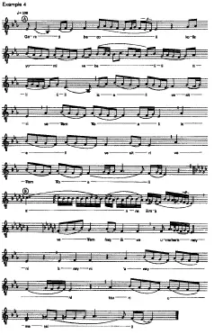 Example 4. Karati be-Koli. Piyyut (Siddur Mekuar, p. 141). Melody by David usni. Recorded in Israel and transcribed by S. Hofman.