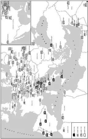 Main locations and start of Hebrew printing, 15th20th centuries.